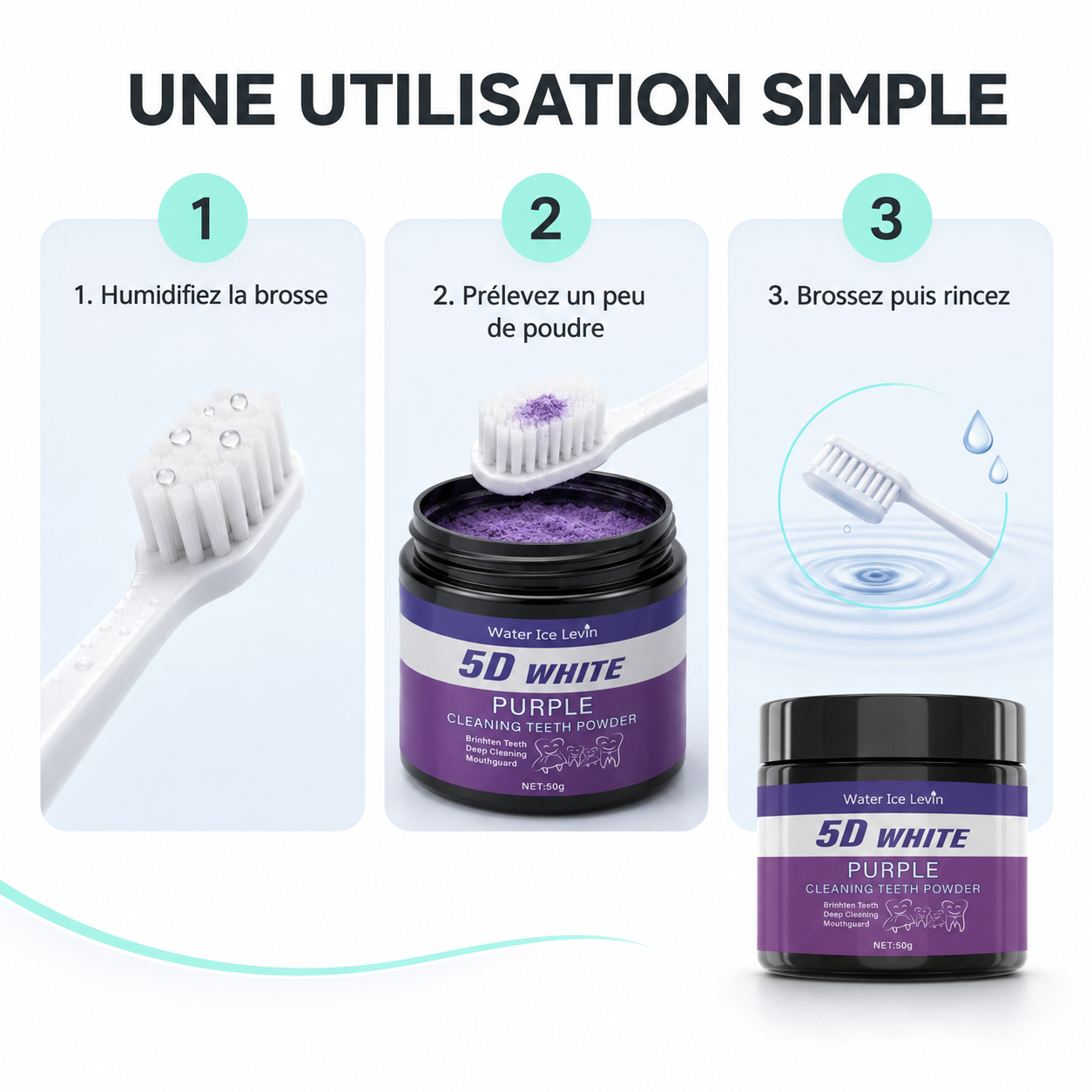 VioletClean – Poudre Nettoyante Dentaire Violette