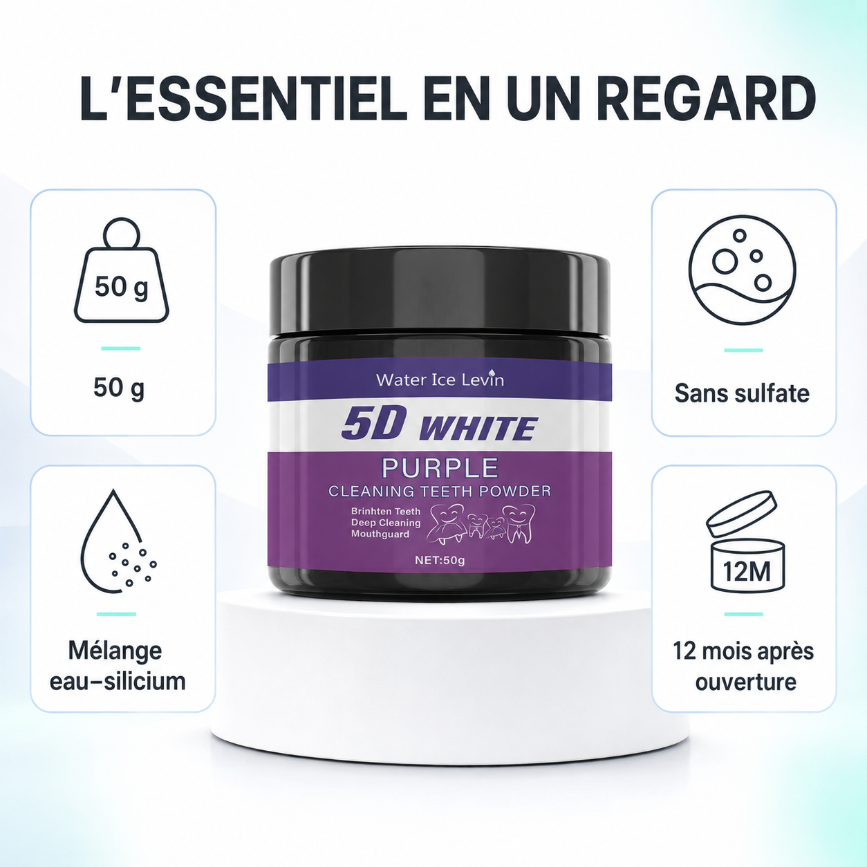VioletClean – Poudre Nettoyante Dentaire Violette