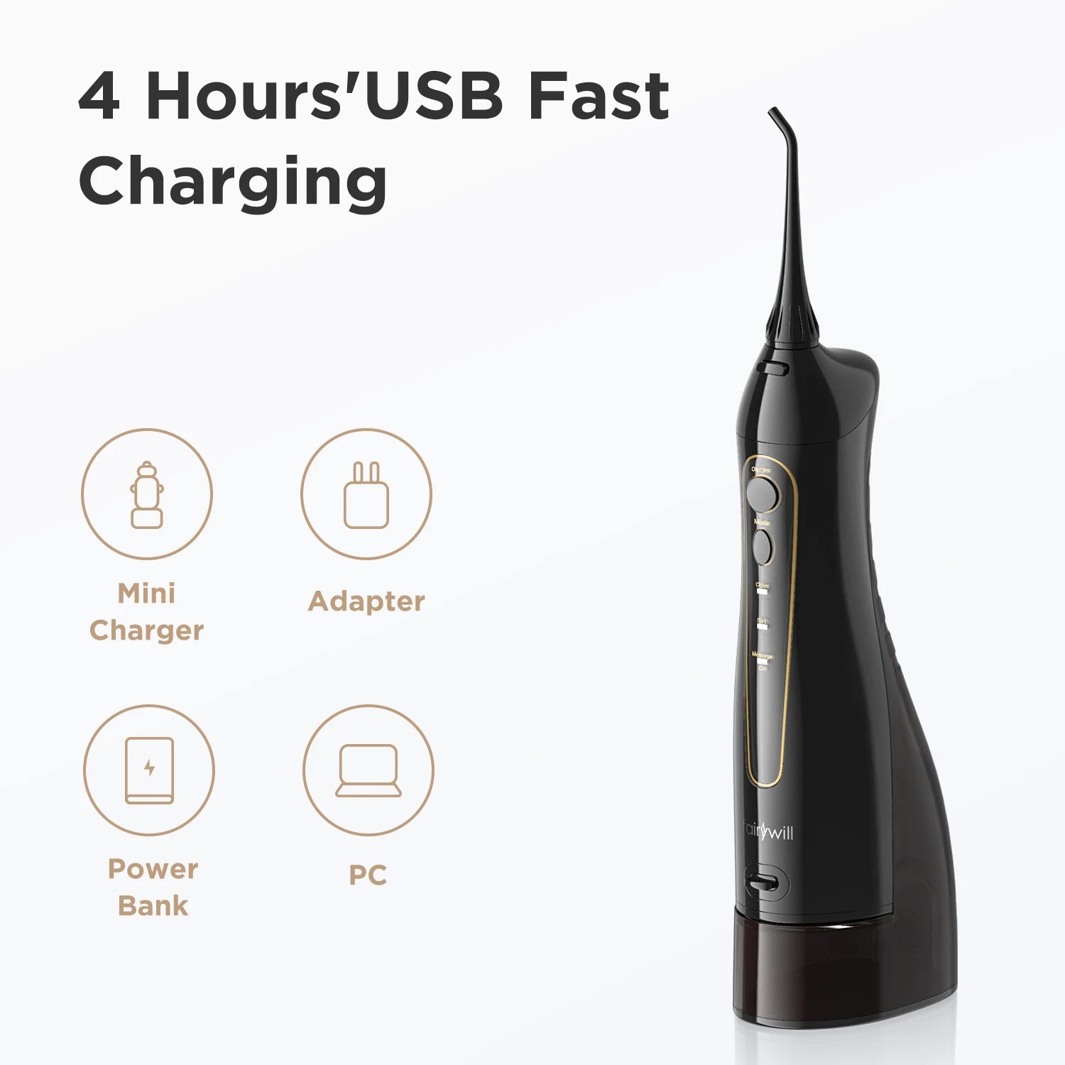 FairyJet 300 – Hydropulseur Dentaire Rechargeable 300ml