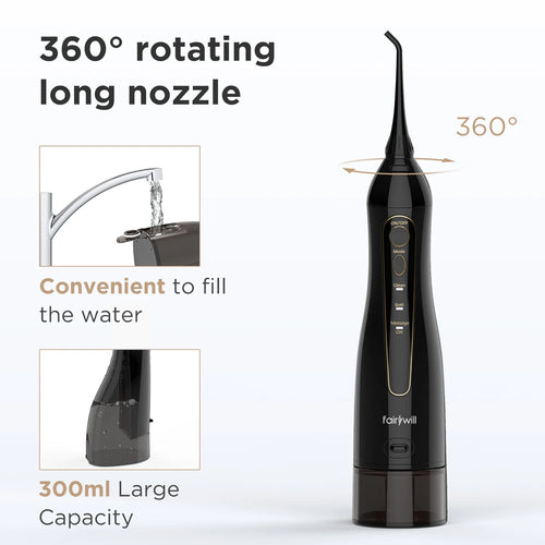 FairyJet 300 – Hydropulseur Dentaire Rechargeable 300ml