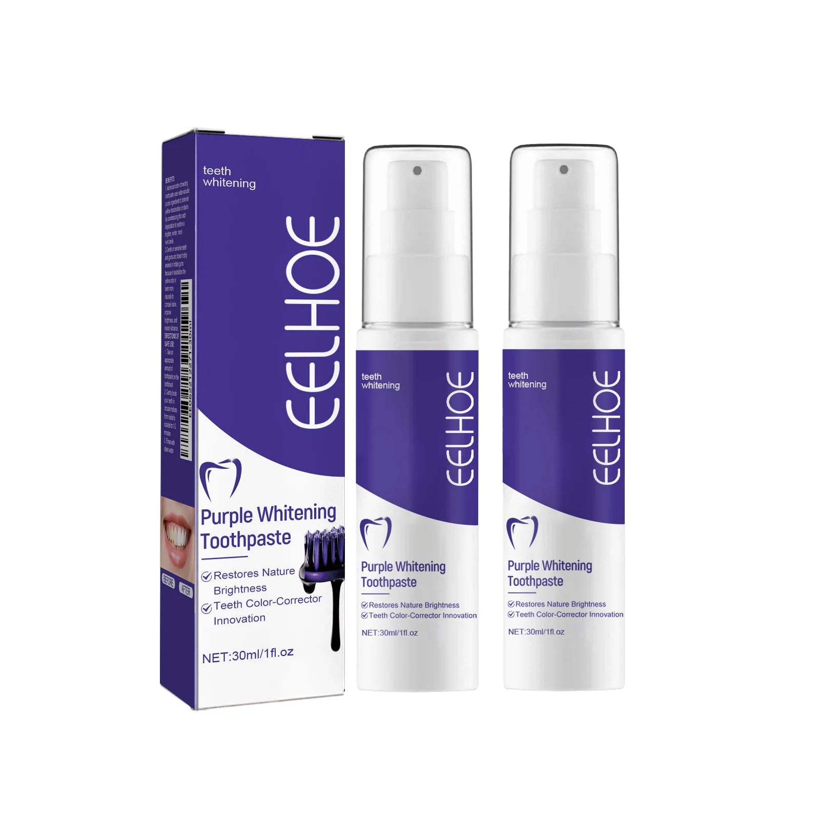 BrightV34 – Dentifrice Blanchissant Instantané