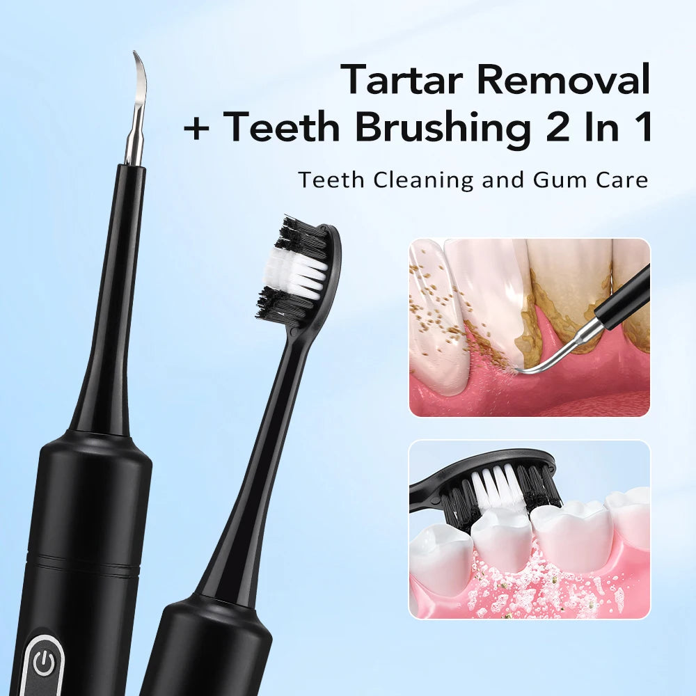 ScalerBrush 2-en-1 – Détartreur & Brosse À Dents Électrique