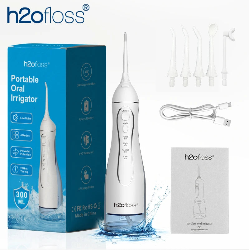 H2oFloss Pro – Hydropulseur 300ml 140PSI 5 Modes USB