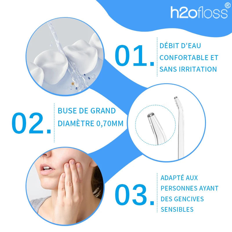 H2oFloss Pro – Hydropulseur 300ml 140PSI 5 Modes USB