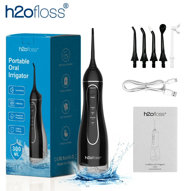 H2oFloss Pro – Hydropulseur 300ml 140PSI 5 Modes USB