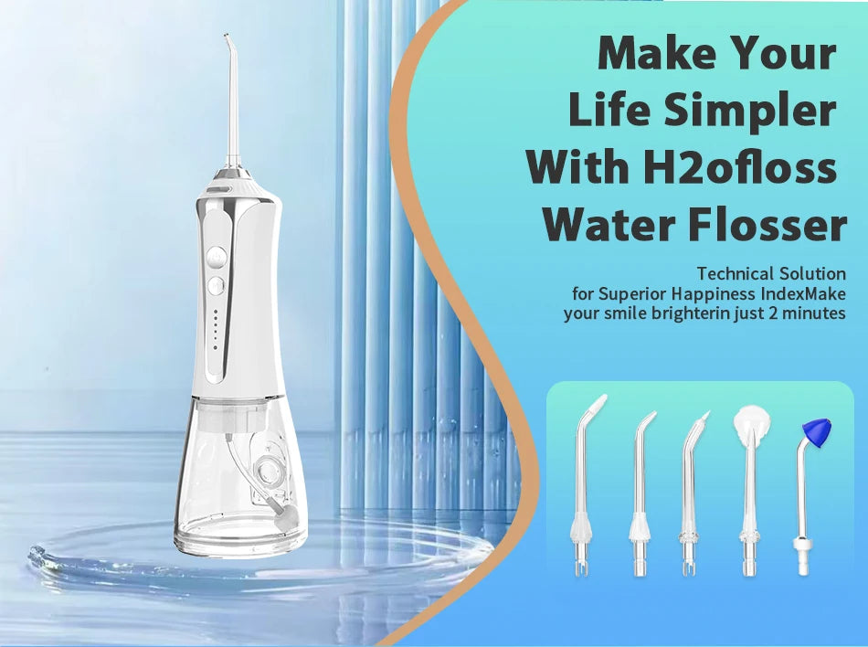 H2oFloss 2-en-1 – Irrigateur Portable Dentaire & Nasal