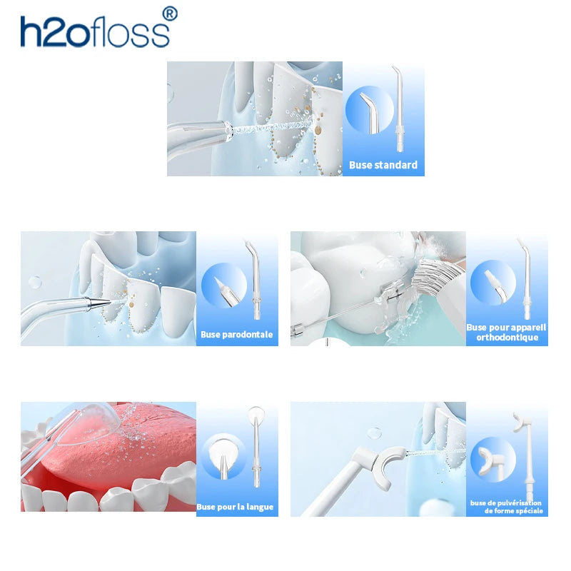 H2oFloss Pro – Hydropulseur 300ml 140PSI 5 Modes USB