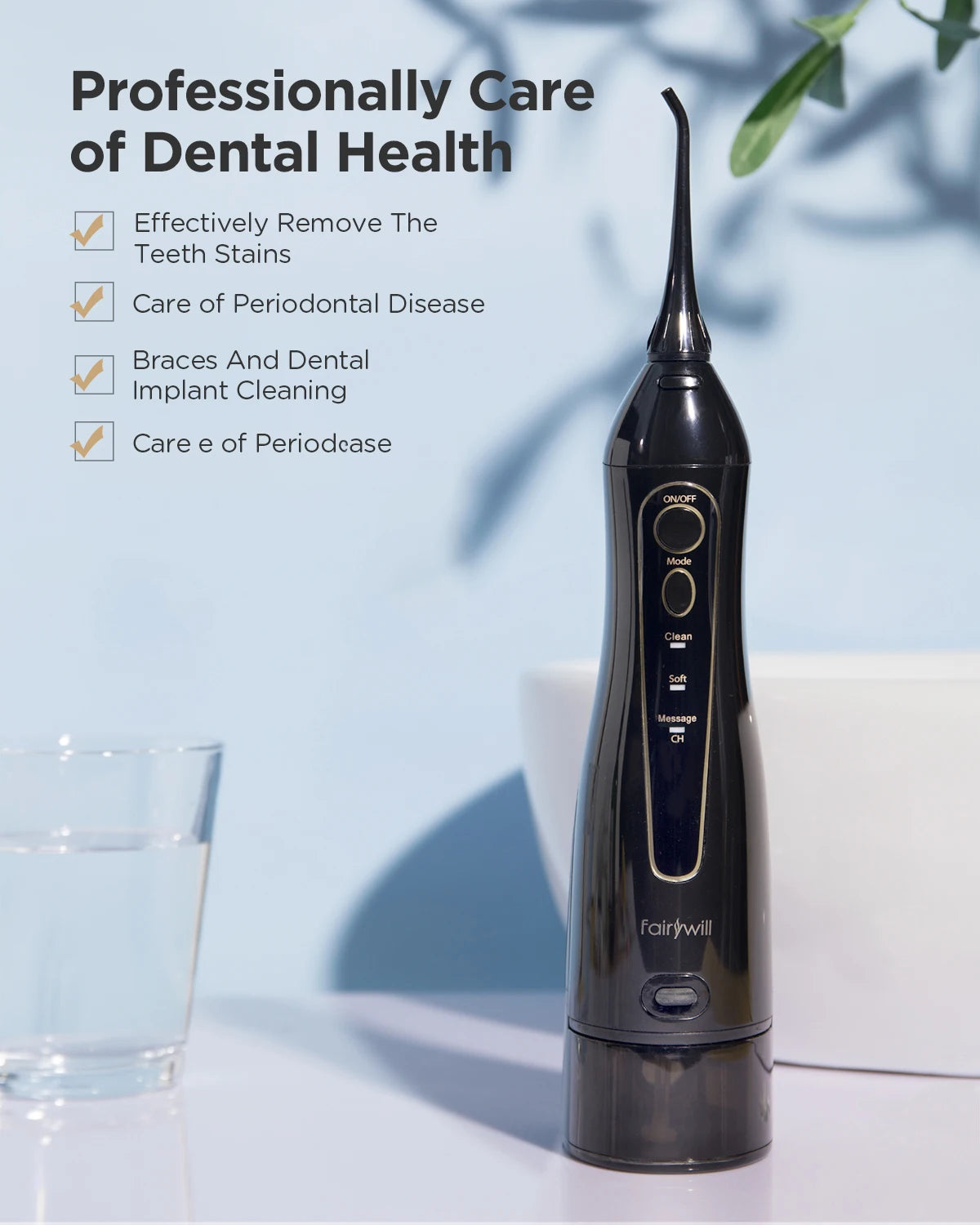 FairyJet 300 – Hydropulseur Dentaire Rechargeable 300ml
