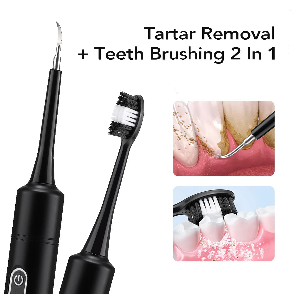 ScalerBrush 2-en-1 – Détartreur & Brosse À Dents Électrique