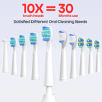 SeagoBrush USB – Brosse À Dents Électrique Rechargeable + 10 Têtes