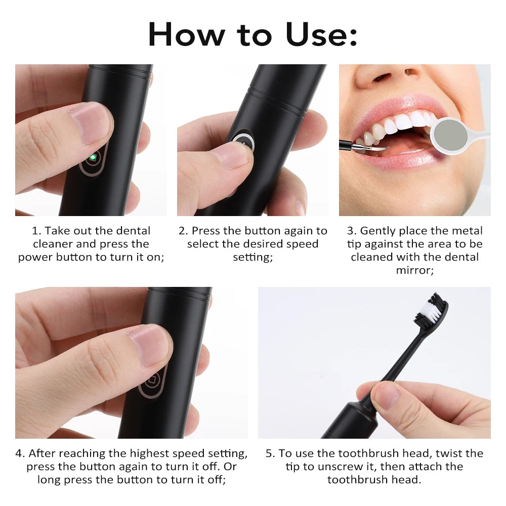 ScalerBrush 2-en-1 – Détartreur & Brosse À Dents Électrique