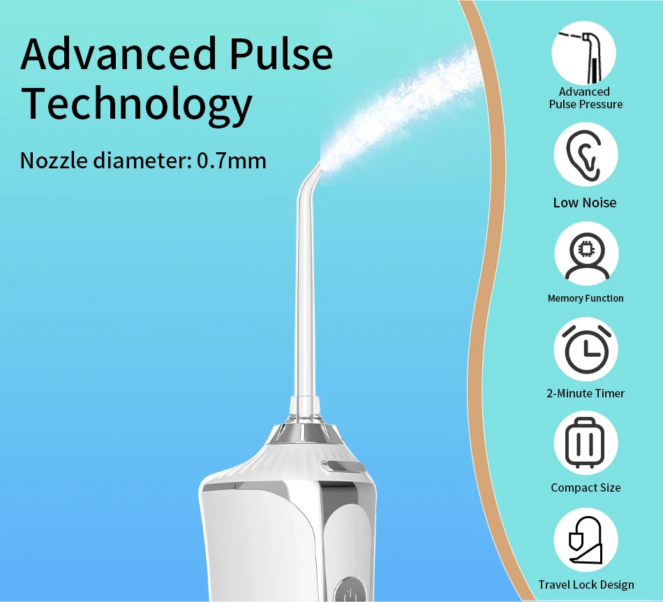 H2oFloss 2-en-1 – Irrigateur Portable Dentaire & Nasal